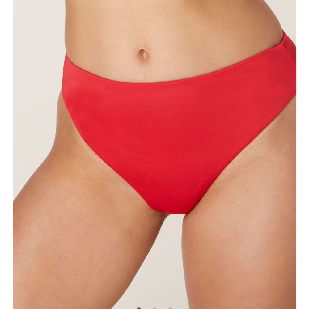 Andie “The 90s” High Waisted Bikini Bottom Cherry Red Size L